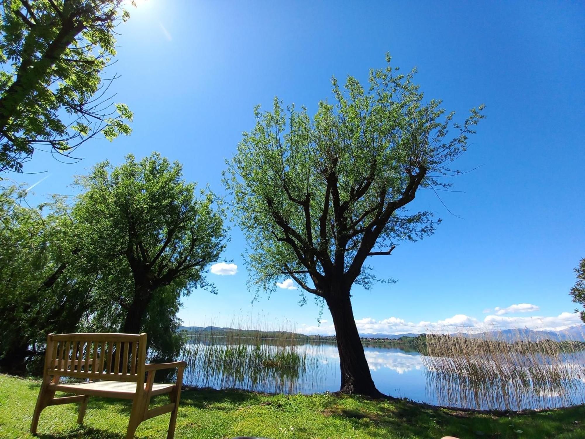 Appartamento Miralago Con Giardino Sul Lago Gavirate Buitenkant foto